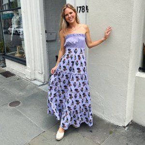 MADISON MATHEWS GENEVIEVE MAXI DRESS LAVENDER OVERDYE